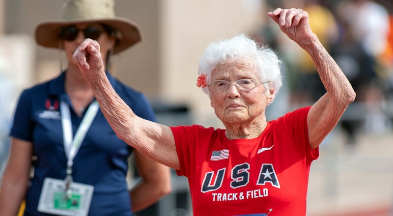 105 வயதில் உலக சாதனை படைத்த மூதாட்டி